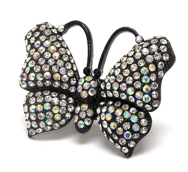 CRYSTAL STUD BUTTERFLY STRETCH RING