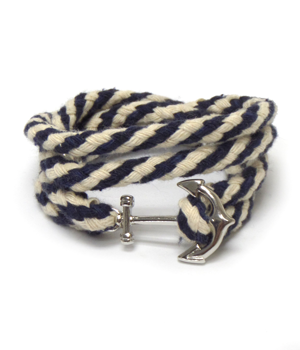 WRAP AROUND ROPE WITH ANCHOR BRACELET