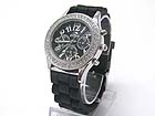DOUBLE LINE CRYSTAL COLOR RUBBER BAND FASHION WATCH