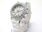 DOUBLE LINE CRYSTAL COLOR RUBBER BAND FASHION WATCH