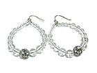 CRYSTAL AND GLASS BEADS LINK EARRING