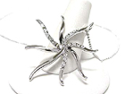 Wholesale Costume Jewelry - WHITE GOLD PLATING TIFFANY STYLE CRYSTAL FLOWER NECKLACE