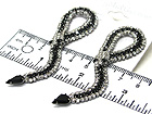 MULTI CRYSTAL DESIGNER STYLE SNAKE STUD DROP EARRING