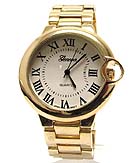 ROMAN LETTER FACE AND METAL BAND CARTIER STYLE BOY FRIEND WATCH