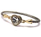 CRYSTAL DECO METAL WIRE HOOK BRACELET