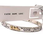 FAITH HOPE LOVE MESSAGE STRETCH BRACELET - BOOKMARK INCLUDED