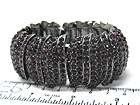 MULTI CRYSTAL STUD METAL STRETCH BRACELET