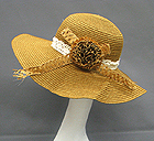 MED BRIM W/FLOWER CORSAGE