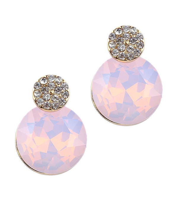 OPAL CRYSTAL DOUBLE SIDED FRONT AND BACK EARRING