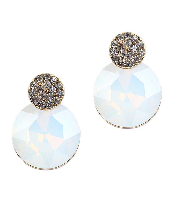 OPAL CRYSTAL DOUBLE SIDED FRONT AND BACK EARRING