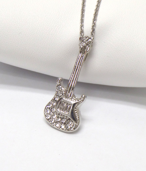 ELECTRO PLATING ELECTRIC GUITAR PENDANT NECKLACE
