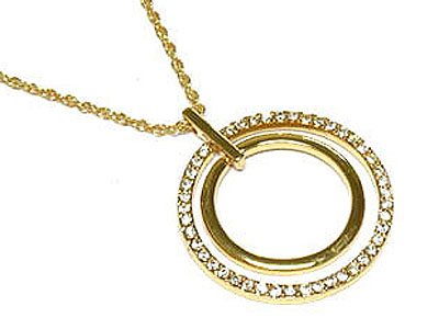 CRYSTAL DOUBLE ROUND NECKLACE