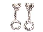 RHINESTONE ROUND DROP EARRING
