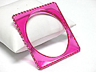 SQUARE SHAPE CRYSTAL STUD ACRYL BANGLE