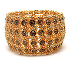 MULTI CRYSTAL STONE DECO LARGE STRETCH PARTY BRACELET