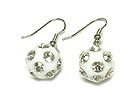 CRYSTAL AND SOLID ACRYLIC BALL DANGLE EARRING