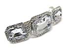 3 LARGE CUBIC STONE CRYSTAL LONG HAIR PIN