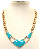 V SHAPE EPOXY DECO CHAIN NECKLACE