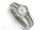 BOUTIQUE STYLE CRYSTAL STONE PAVED ROUND FACE WATCH