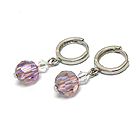 SWAROVSKI CRYTAL BALL DROP EARRING - MADE IN USA