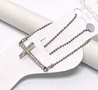 CRYSTAL DECO SIDE CROSS ANKLET