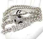 CRYSTAL DECO SOCCER MOM STACKABLE STRETCH BRACELET
