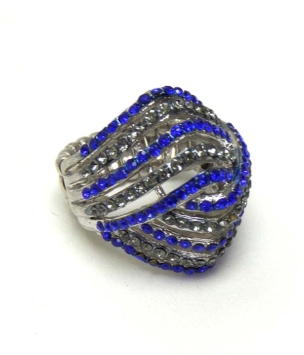 CRYSTAL STUD GLAMOUR STRETCH RING