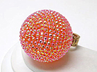 CRYSTAL FASHION LARGE DISCO BALL STRETCH RING