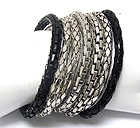 MULTI SNAKE CHAIN STACKABLE CHAIN BRACELET - SET OF 7