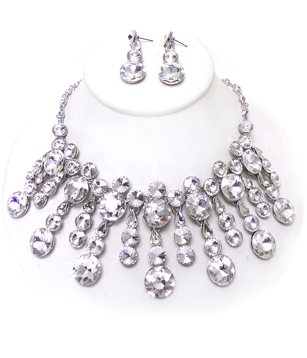 LUXURY CLASS VICTORIAN STYLE AND AUSTRIAN CRYSTAL PARTY NECKLACE SET 