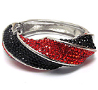 CRYSTAL PAVE TWIST HINGE BANGLE