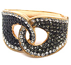 CRYSTAL PAVE DOUBLE LOOP HINGE BANGLE