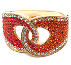 CRYSTAL PAVE DOUBLE LOOP HINGE BANGLE