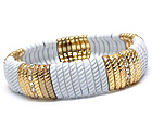 CRYSTAL AND COAT METAL STRETCH BRACELET