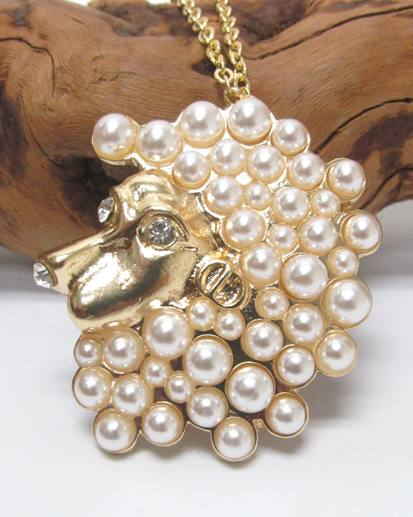 PEARL AND CRYSTAL ZODIAC PENDANT NECKLACE - CANCER