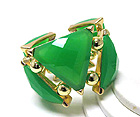 TRIANGLE FASHION COLORFUL ACRYL METAL CORNER PATERN AND METAL BALLS STRETCH BRACELET