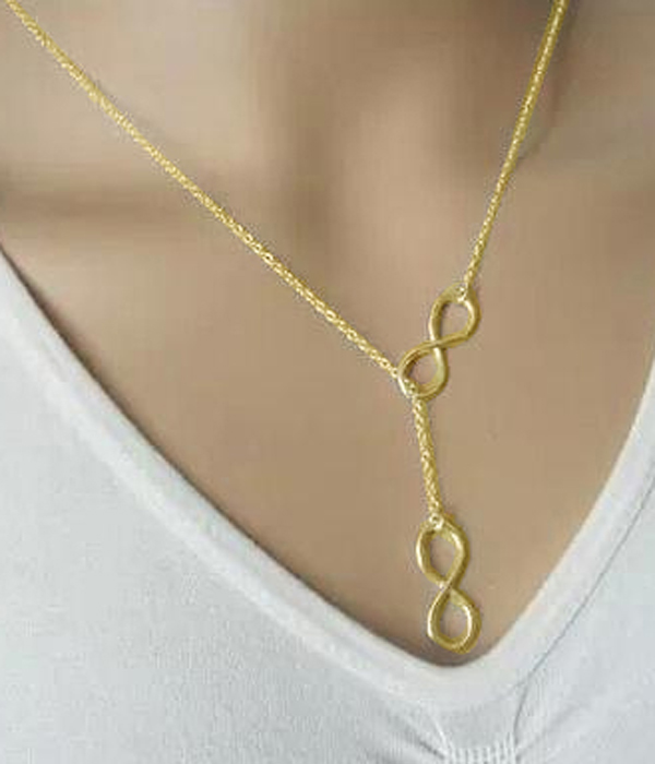 ETSY STYLE DUAL INFINITY NECKLACE