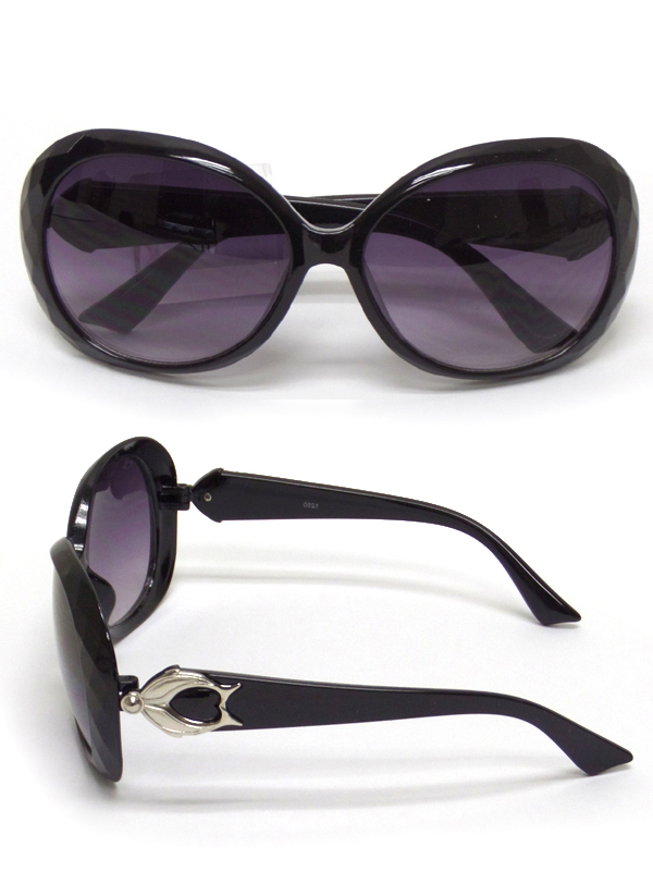 ARCHED SHAPE METAL DESIGN ACRYLIC SUNGLASSES-UV PROTECTION