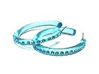 ACRYL HOOP EARRING WITH CRYSTAL