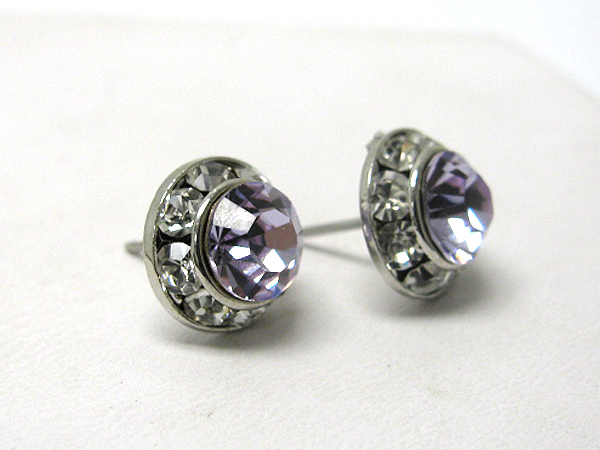 SWAROVSKI CRYSTAL DECO RONDELLE POST EARRING - MADE IN USA
