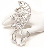 RHINESTONE FEATHER PARTY HAIR COMB