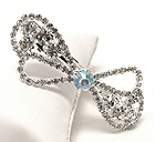 RHINESTONE AND CRYSTAL HAIR PIN