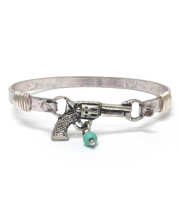 SOUTHERN COUNTRY STYLE PISTOLWIRE BANGLE BRACELET