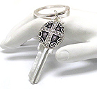 CRYSTAL DECO METAL FILIGREE KEY CHAIN