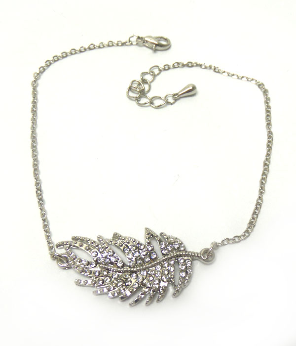 CRYSTAL FEATHER ANKLET