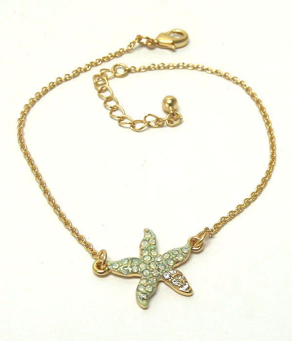 CRYSTAL STARFISH ANKLET