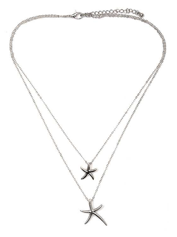DOUBLE LAYER STARFISH NECKLACE