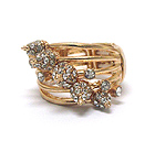 CRYSTAL STUD MULTI SPIKE DECO STRETCH RING