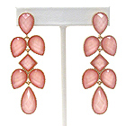 MULTI FACET ACRYLIC STONE DECO DROP EARRING