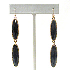 FACET ACRYLIC OVAL STONE DROP EARRING